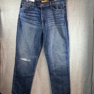Joe’s Jeans The Honor High Rise Vintage Straight Ankle Medium Wash Distressed